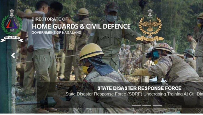 A screenshot of the erstwhile Directorate of Home Guards and Civil Defence's website.